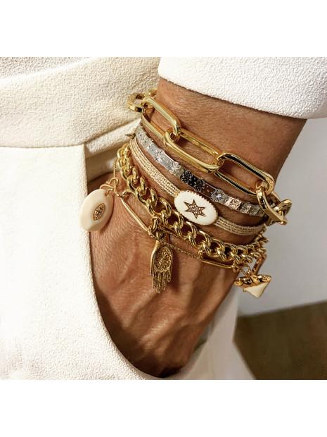 Bracelet fantaisie Chaîne Maille Dorée | MYA-BAY
