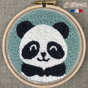 punch needle panda