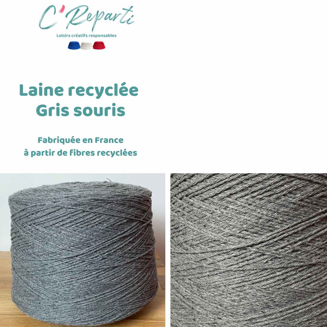 laine recyclee made in france gris souris c reparti