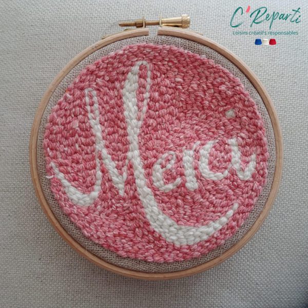 merci rose et blanc