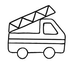 Motif camion pompiers rouge punch needle cadeau enfant déco chambre loisir créatif activité manuelle