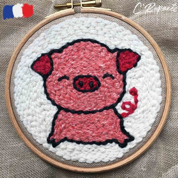 kit punch needle cochon