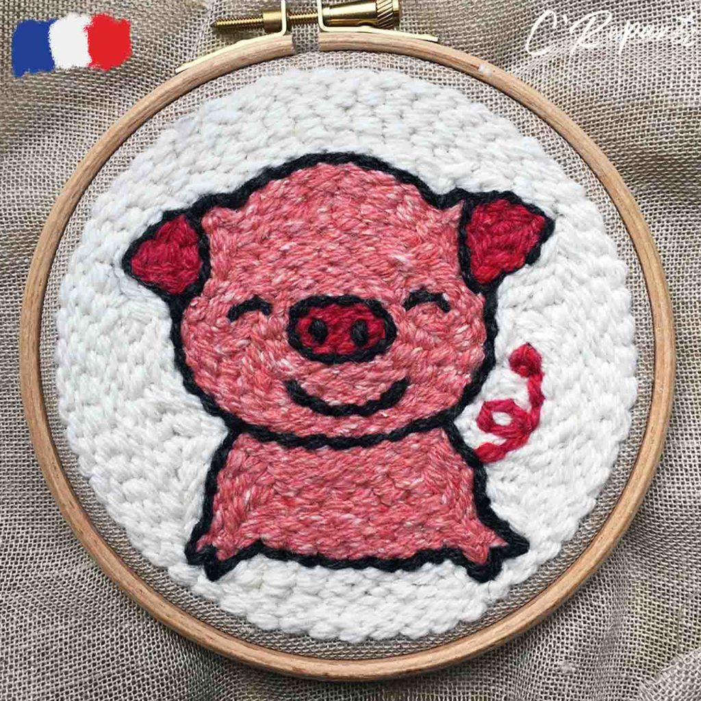 Kit Punch Needle 3 Motifs Coup De Coeur C'Reparti