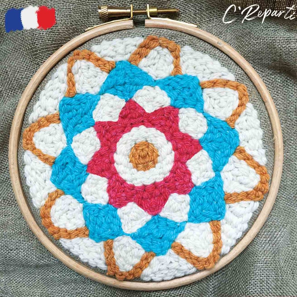 Kit Punch Needle 1 Motif Fleur Lily May C'Reparti