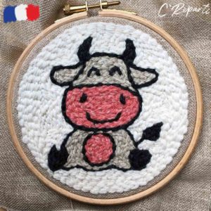 kit punch needle vache