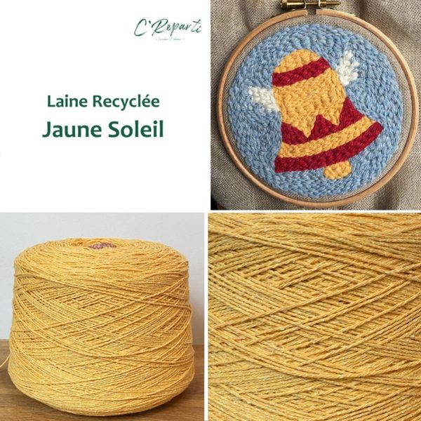 laine recyclee jaune soleil
