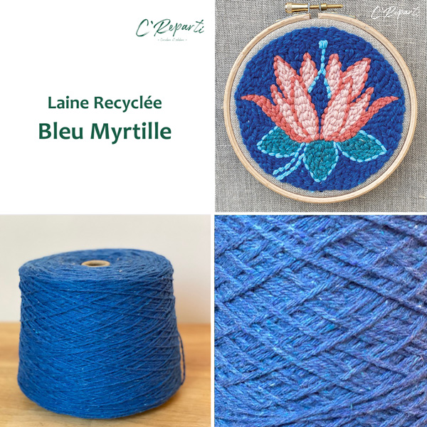 laine c reparti recyclée made in france bleu