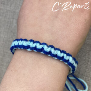 bracelet macramebleu clair bleu fonce