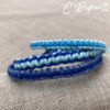 kit 3 bracelet macramebleu clair bleu fonce