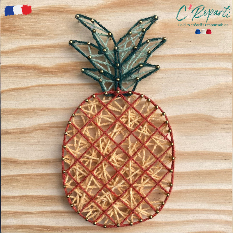 kit string art ananas c'reparti loisirs créatifs