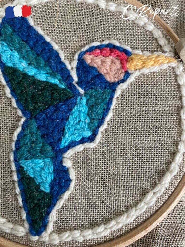 punch needle colibri