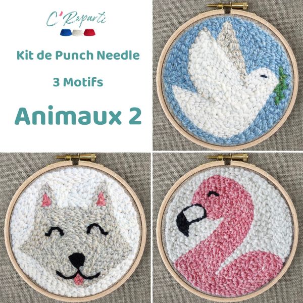 punch needle animaux 2