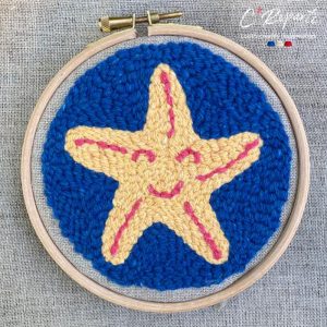 punch needle étoile de mer