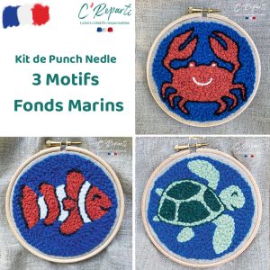 kit punch needle fonds marins