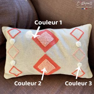 choisir couleurs coussin punch needle