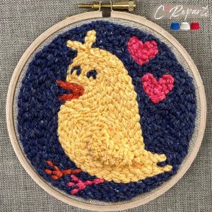 kit punch needle poussin tombee du nid