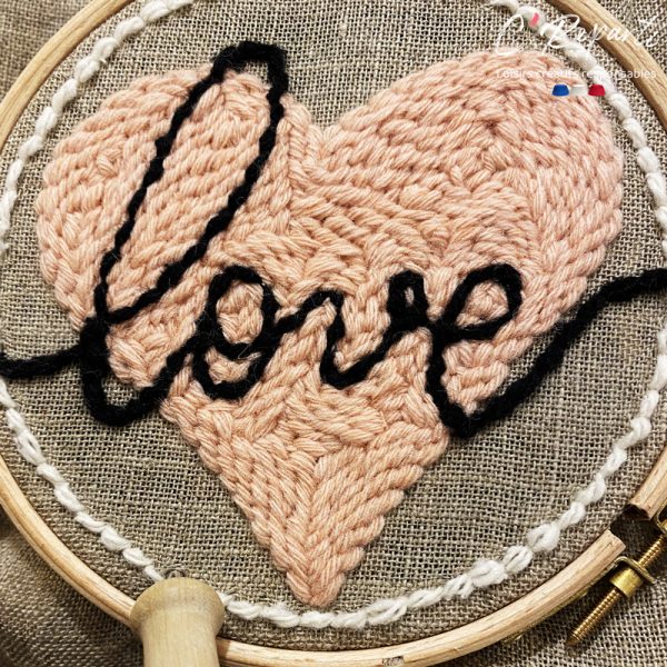 detail punch needle love