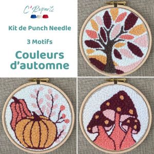 kit punch needle couleurs automne