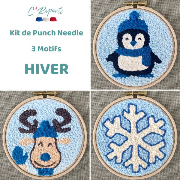 kit punch needle hiver