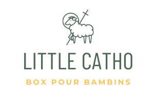 logo LITTLE CATHO, mouton portant une croix