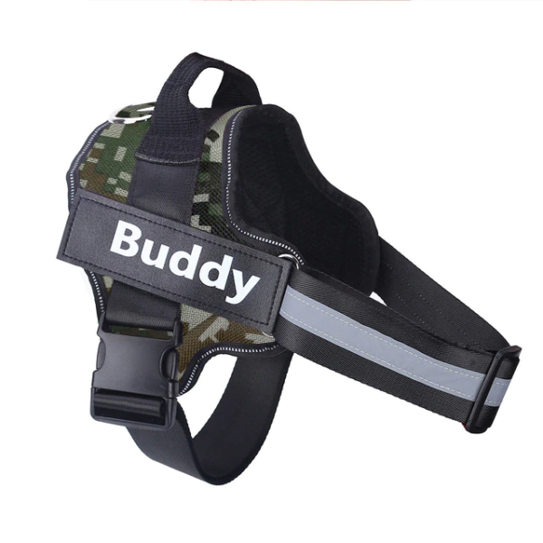 Dog Harness Personalized color Military2