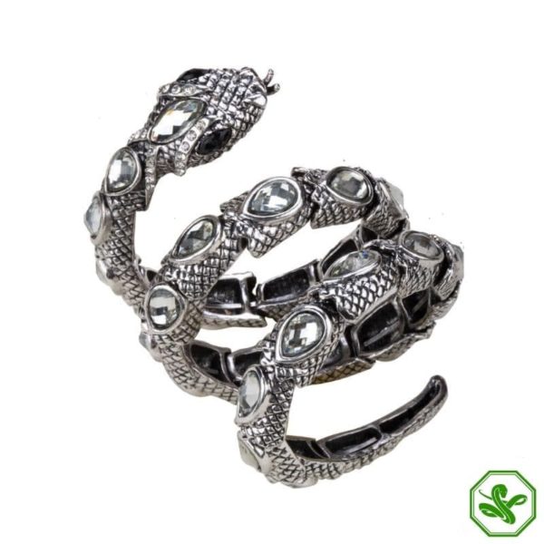 silver snake arm bracelet