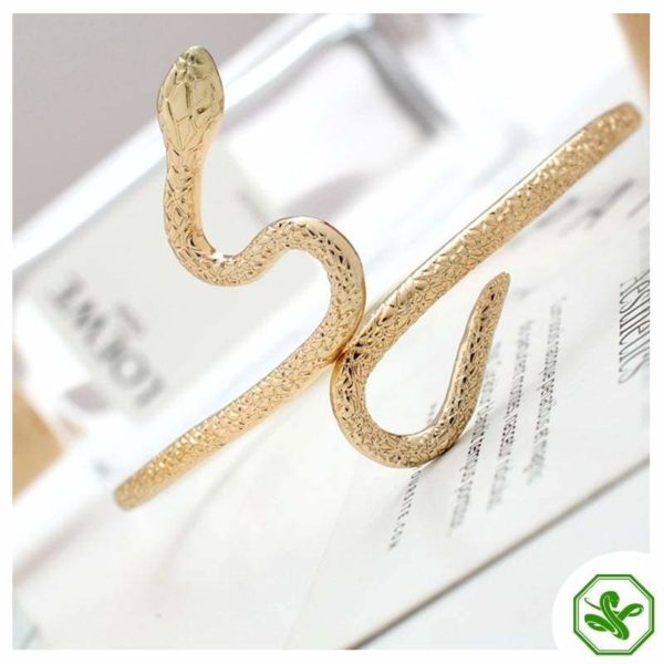 golden egyptian snake steel bracelet