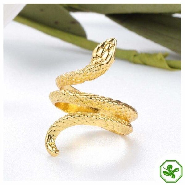 snake ring gold plated