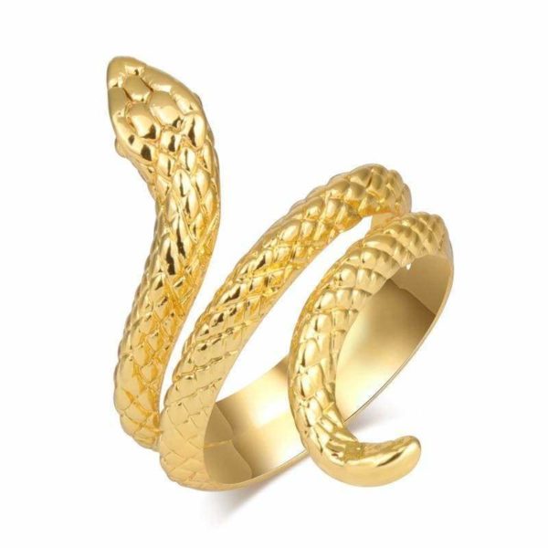 gold plated snake ring