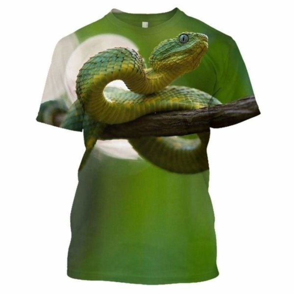 green snake print shirt