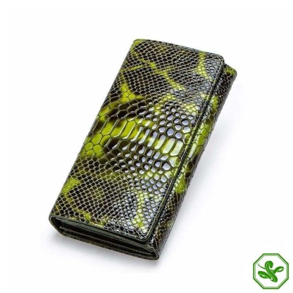 Large Green Snakeskin Wallet