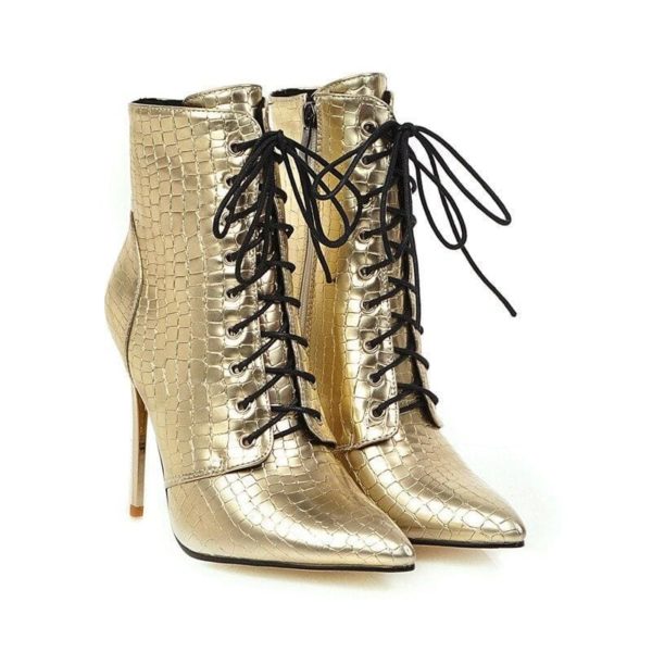 gold boots for women