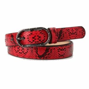 red snakeskin belt