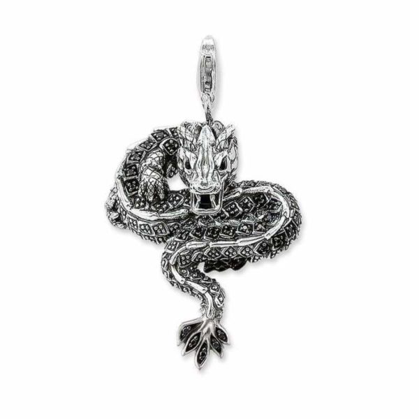 Snake Pendant Silver Dragon 1
