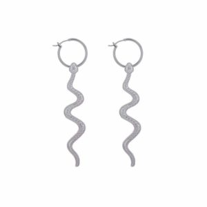snake earrings silver