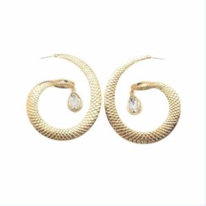 snake hoop earrings