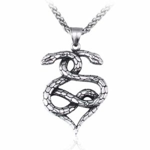 stainless steel snake necklace