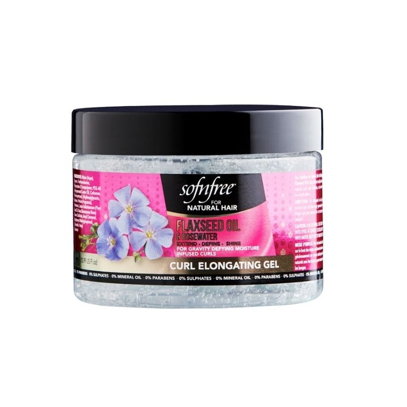 Sof'n Free for Natural Hair Curl Elongating Gel with Flaxseed Oil & Rosewater - cheveuxcrepus.fr