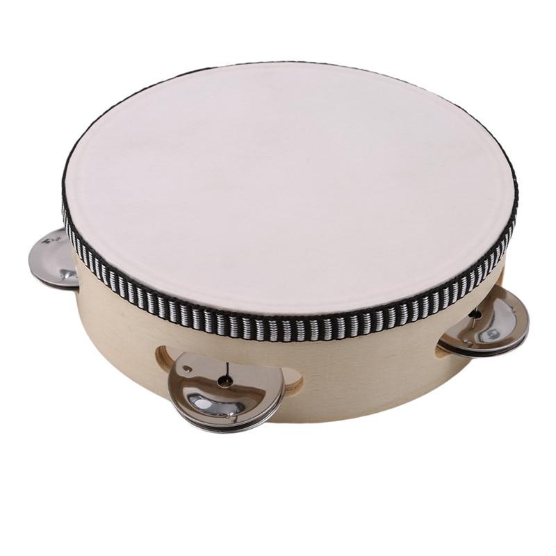 Tambourin avec cymbales blanc