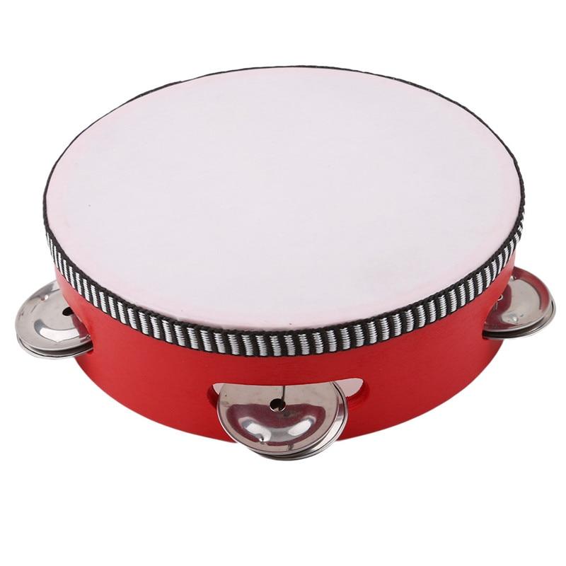 Tambourin avec cymbales rouge