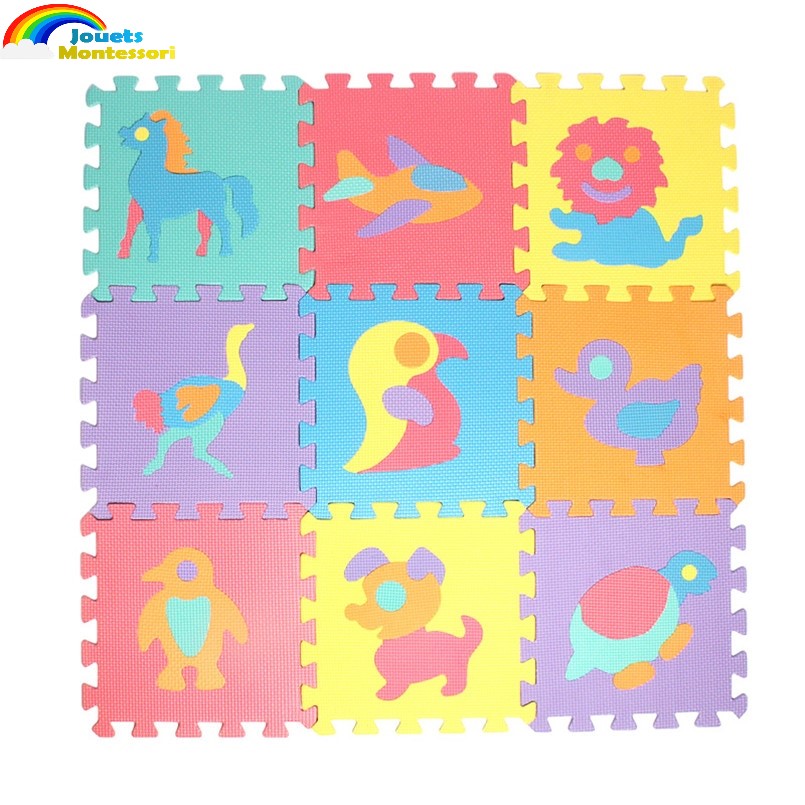 Tapie d'éveil Montessori puzzle animaux