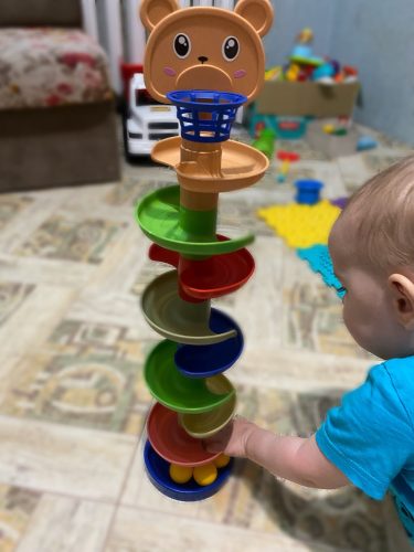 jouet montessori la tour à billes roulantes photo review