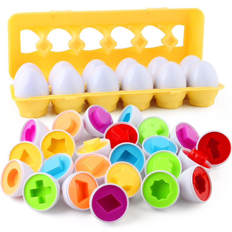 6 Pièces/ensemble Jouet Éducatif Bébé Jouet D'œuf Smart Jeu De Forme  Correspondant Trieur Jouets Montessori œufs Pour Enfants (certaines Parties