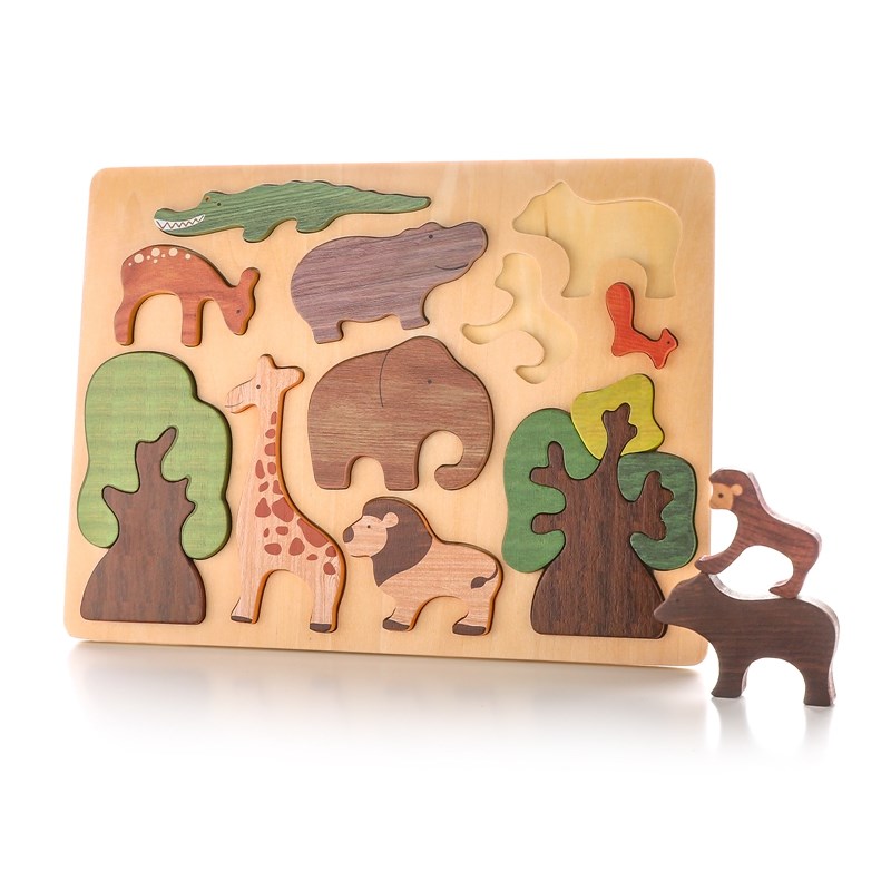 Puzzle 3D En Bois Pour Enfants Jouets Éducatifs En Bois - Temu France