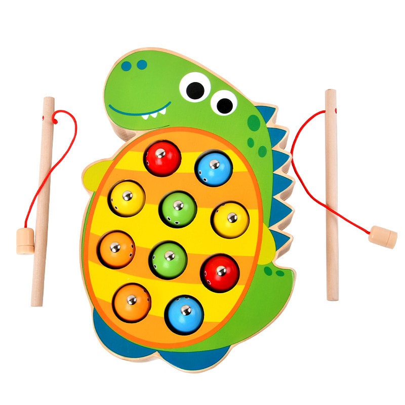 Montessori Jouets pour tout-petits, jeu de pêche magnétique en bois avec  chiffres et alphabet - Jouet d'apprentissage préscolaire - Jouets pour la