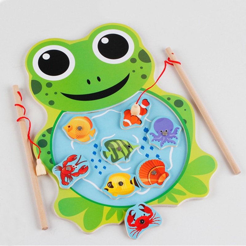 Jeu Montessori enfants dès 2 ans pêche magnétique animaux • Enfant World