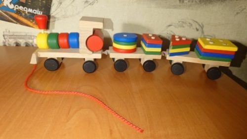 Jeu Montessori petit train photo review
