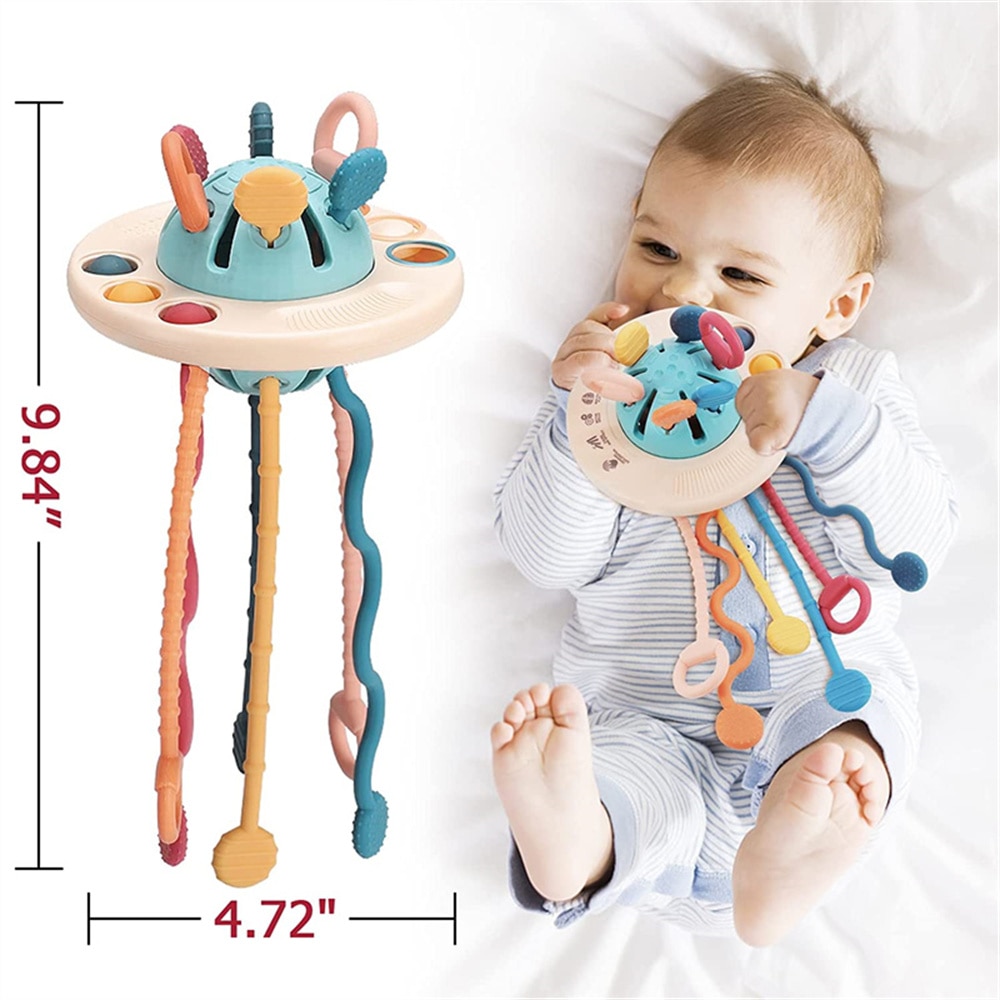 Jouets Pour Bébés Jouets Sensoriels Montessori, 3 En 1 Octopus