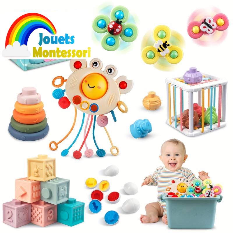 Jouets bébé 12-18 mois jouets Montessori pour 1 an fille cadeaux