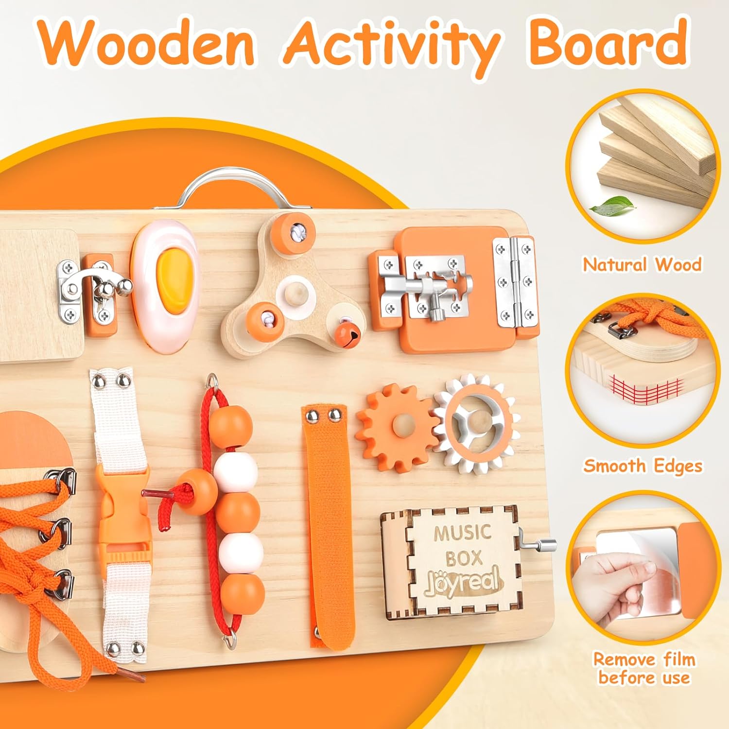 Busy Board Montessori - Parcours Motricité Bébé Planche Montessori 1 2 3  Ans Jeux Educatif Tableau Activités Jouet Enfant pour Garcon Fille